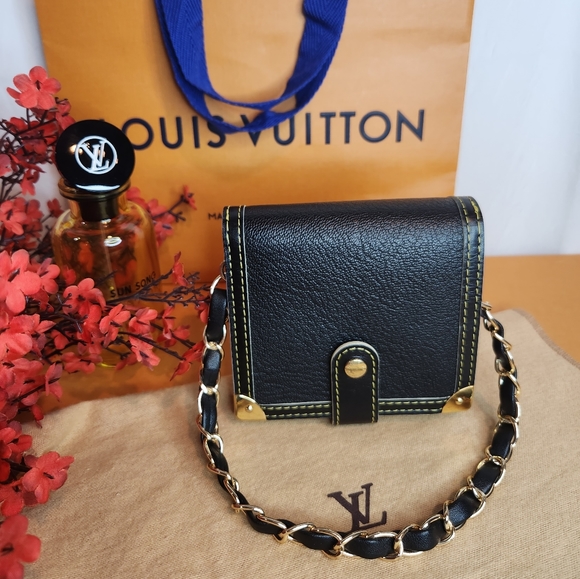 LOUIS VUITTON EUC SUHALI WALLET, In Noir/ Black MI1008 AUTHENTIC - Picture 1 of 16